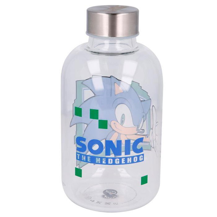 STOR - Bouteille en cristal Sonic The Hedgehog 620ml sans BPA avec bouchon étanche