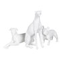 BigBuy Home Figurine Décorative Chien Blanc 18 x 12,5 x 37 cm