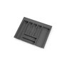 Emuca Range-couverts Optima pour tiroir universel, Gris anthracite