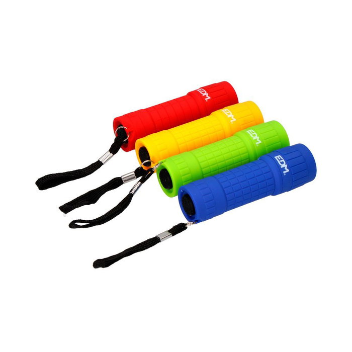 Edm Mini lampe torche LED COB Trail Grip 60 lm 0.5 W, piles AAA incluses, couleurs assorties, Ø 30 x 96 mm