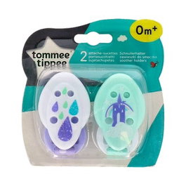 TOMMEE TIPPEE Ensemble de 2 clips avec ruban pour attache-tétine