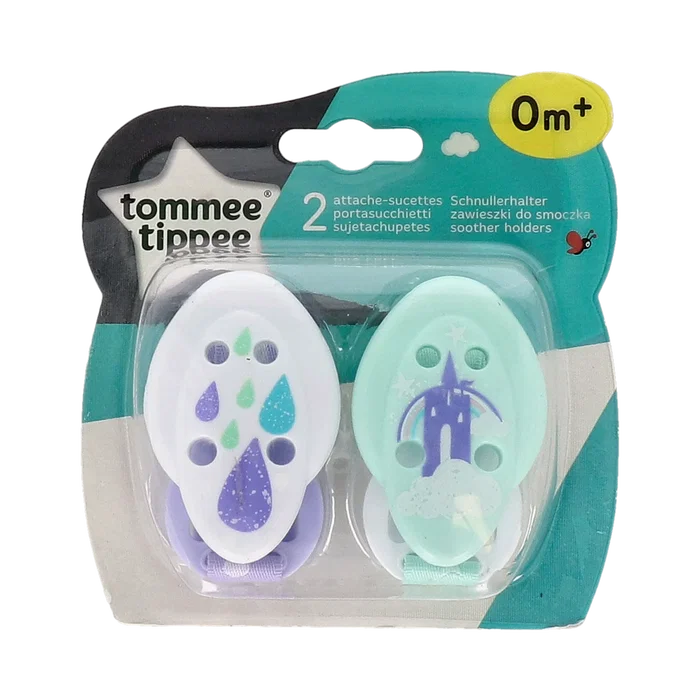 Tommee Tippee Broche sujeta chupete Clip C/ Cinta +0 M 2 un - Attache-sucette avec ruban pour bébé dès la naissance - Lot de 2 Tommee Tippee Broche sujeta chupete Clip C/ Cinta +0 M 2 un - Attache-sucette avec ruban pour bébé dès la naissance - Lot de 2