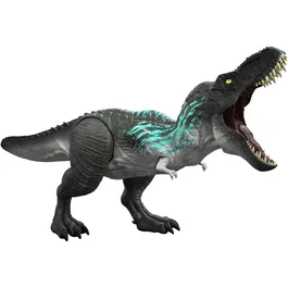 Mattel Jurassic World Figurine T-Rex avec activation d'attaque et effets dynamiques