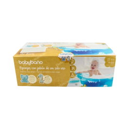 BABYBAÑO Éponge de bain avec savon pour bébé à usage unique, 25 unités