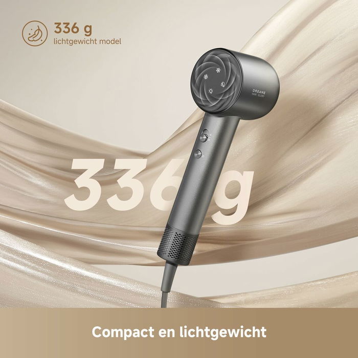 Sèche-cheveux Dreame Glory Mix 1600 W Noir, Ionique, Protection Surchauffe
