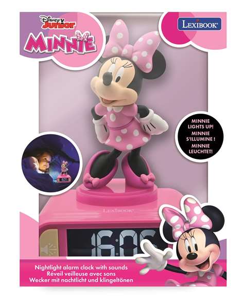 Lexibook Réveil veilleuse Minnie Rose et Noir avec sons et mélodies 3D Lexibook Réveil veilleuse Minnie Rose et Noir avec sons et mélodies 3D