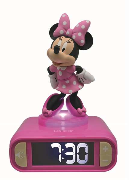 Lexibook Réveil veilleuse Minnie Rose et Noir avec sons et mélodies 3D Lexibook Réveil veilleuse Minnie Rose et Noir avec sons et mélodies 3D