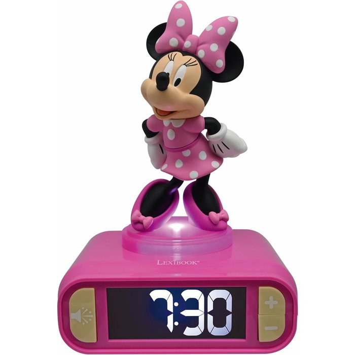 Lexibook Réveil veilleuse Minnie Rose et Noir avec sons et mélodies 3D Lexibook Réveil veilleuse Minnie Rose et Noir avec sons et mélodies 3D