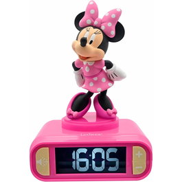 Lexibook - Réveil lumineux Disney Minnie avec veilleuse tactile, 6 mélodies, volume ajustable et fonction snooze - Modèle RL800MN
