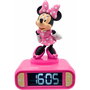 Lexibook - Réveil lumineux Disney Minnie avec veilleuse tactile, 6 mélodies, volume ajustable et fonction snooze - Modèle RL800MN