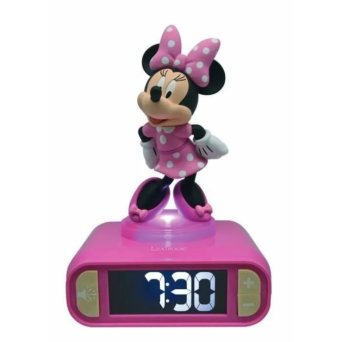 Lexibook Réveil Digital Minnie 3D avec Veilleuse Lumineuse et Effets Sonores - Rose et Noir - Ecran LCD, 6 Sonneries, Fonction Snooze - Piles AA Non Incluses Lexibook Réveil Digital Minnie 3D avec Veilleuse Lumineuse et Effets Sonores - Rose et Noir - Ecran LCD, 6 Sonneries, Fonction Snooze - Piles AA Non Incluses