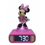 Lexibook Réveil Digital Minnie 3D avec Veilleuse Lumineuse et Effets Sonores - Rose et Noir - Ecran LCD, 6 Sonneries, Fonction Snooze - Piles AA Non Incluses