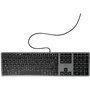 Mobility Lab Clavier DesignTouch filaire AZERTY pour Mac, Gris Sidéral, touches réactives silencieuses avec 12 raccourcis