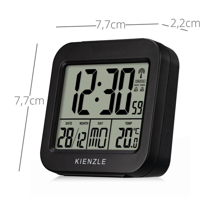Kienzle Réveil de Voyage avec Affichage de la Température