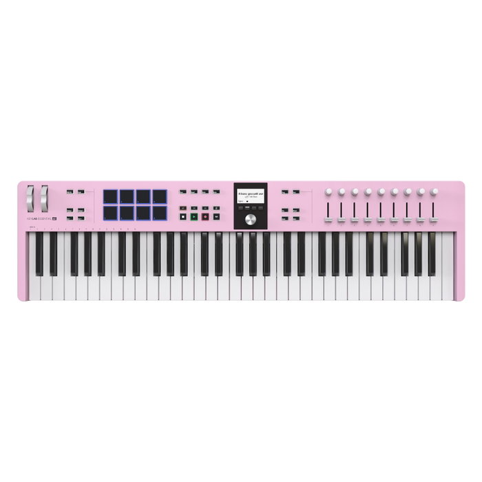 Arturia Keylab Essential 61 Mk3 Rose Quartz Édition Limitée - Clavier MIDI USB 61 touches, Pads RGB, DAW, Analog Lab V Arturia Keylab Essential 61 Mk3 Rose Quartz Édition Limitée - Clavier MIDI USB 61 touches, Pads RGB, DAW, Analog Lab V