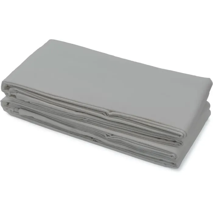 Home Linge Passion - Drap plat en microfibre 82 g - 240 x 300 cm - Gris clair - Pour une chambre moderne et douce