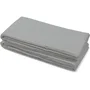 Home Linge Passion - Drap plat en microfibre 82 g - 240 x 300 cm - Gris clair - Pour une chambre moderne et douce