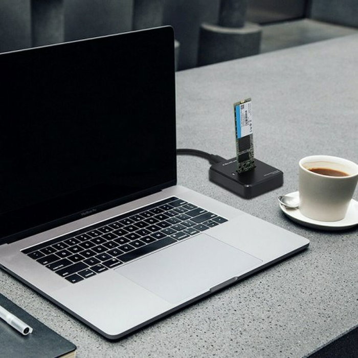 QOLTEC Station d'accueil USB 3.1 Gen 1 pour SSD M.2 SATA, noir