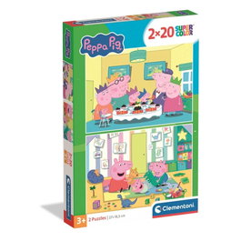 Clementoni Peppa Pig - Lot de 2 puzzles de 20 pièces