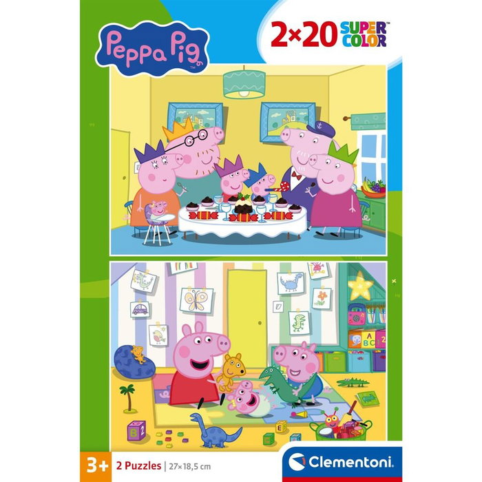 Clementoni Peppa Pig - Lot de 2 puzzles de 20 pièces