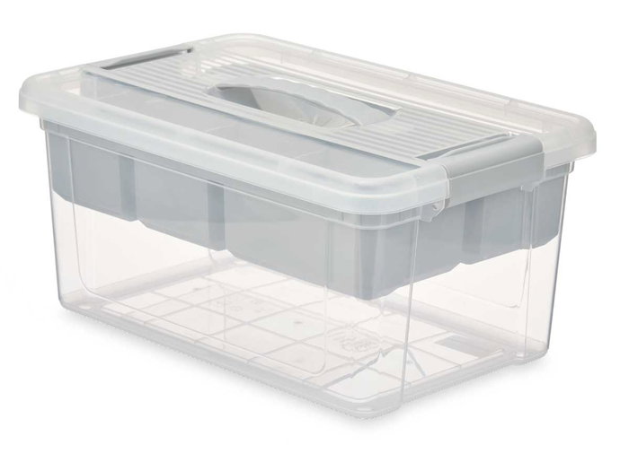 Kipit Organisateur Plastique Gris 9 L 35x17x23 cm Bandeja (Set de 6) Kipit Organisateur Plastique Gris 9 L 35x17x23 cm Bandeja (Set de 6)