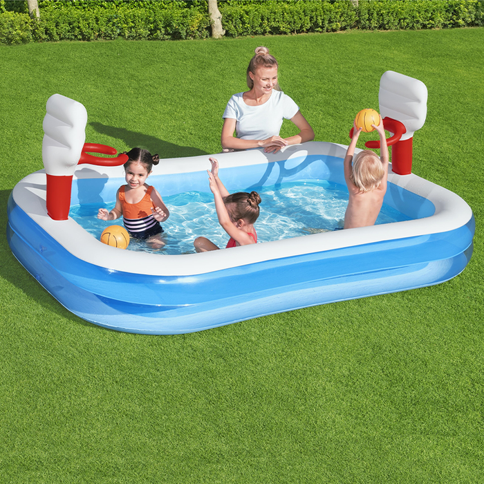 Bestway 54122 Piscine Gonflable Enfant avec Panier de Basket 251x168x102 cm +3 Ans Bestway 54122 Piscine Gonflable Enfant avec Panier de Basket 251x168x102 cm +3 Ans