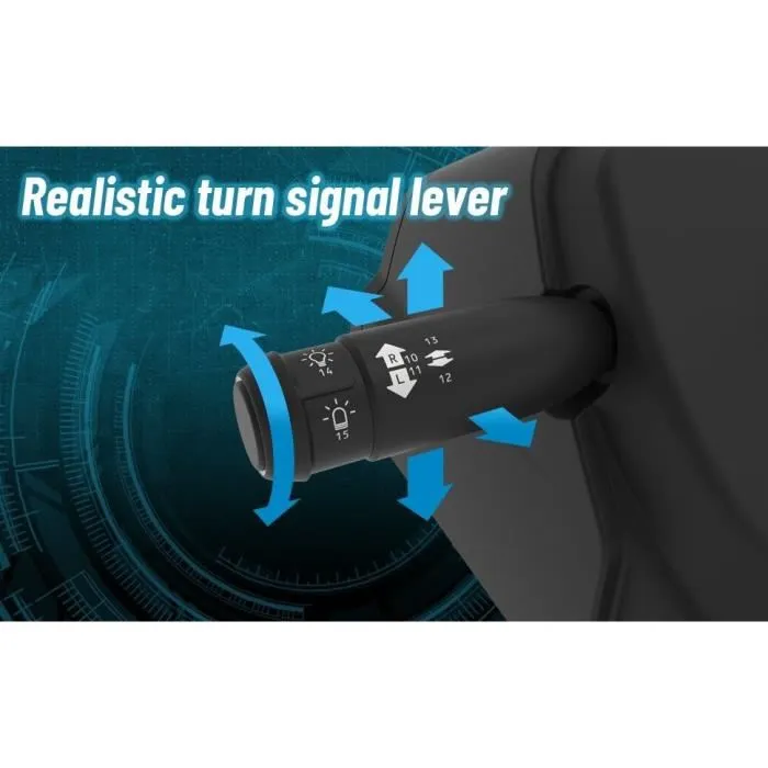 Hori - Volant de simulation agricole - PC - 340 mm de diamètre - Rotation 900° - 76 boutons - Avec capteurs magnétiques et application de personnalisation