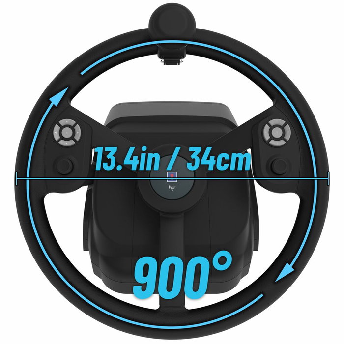 HORI Volant de simulation agricole 340 mm 900° de rotation 76 boutons
