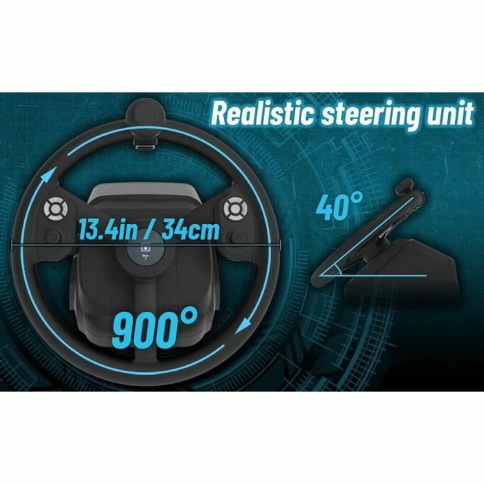 HORI Volant de simulation agricole 340 mm 900° de rotation 76 boutons