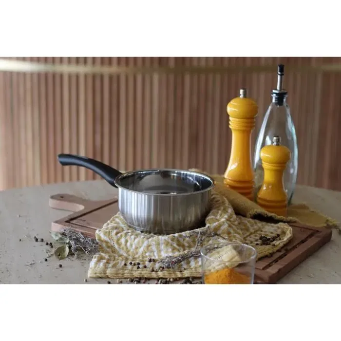 Menastyl Casserole 6020240 En Acier Inoxydable 14 cm Compatible Tous Feux Dont Induction Menastyl Casserole 6020240 En Acier Inoxydable 14 cm Compatible Tous Feux Dont Induction