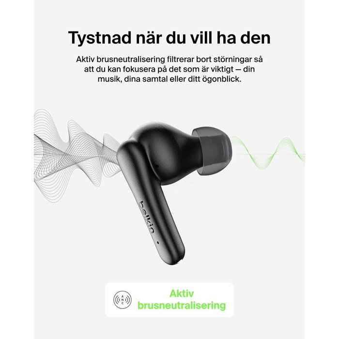 Belkin SoundForm Rhythm - Écouteurs Intra-auriculaires Noir Belkin SoundForm Rhythm - Écouteurs Intra-auriculaires Noir