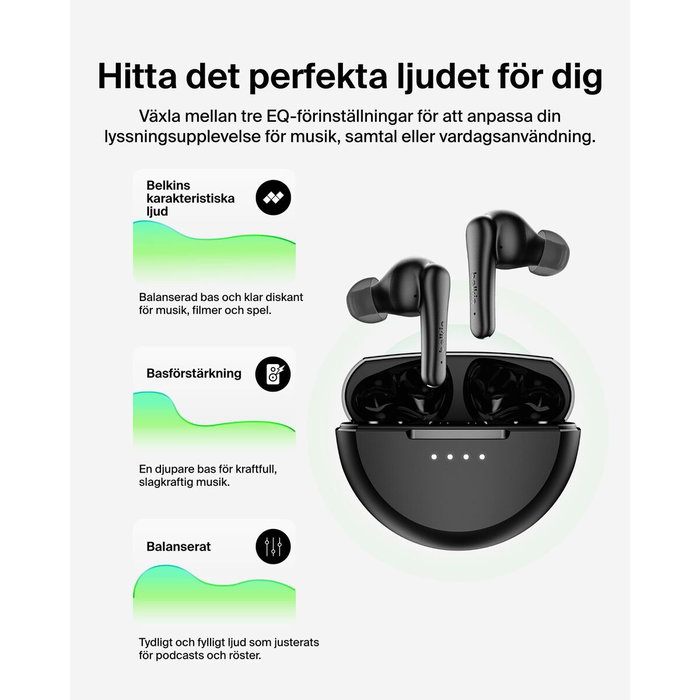 Belkin SoundForm Rhythm - Écouteurs Intra-auriculaires Noir Belkin SoundForm Rhythm - Écouteurs Intra-auriculaires Noir