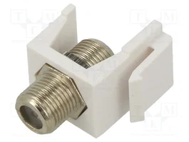 GOOBAY Connecteur RF Keystone F socle blanc 75Ω