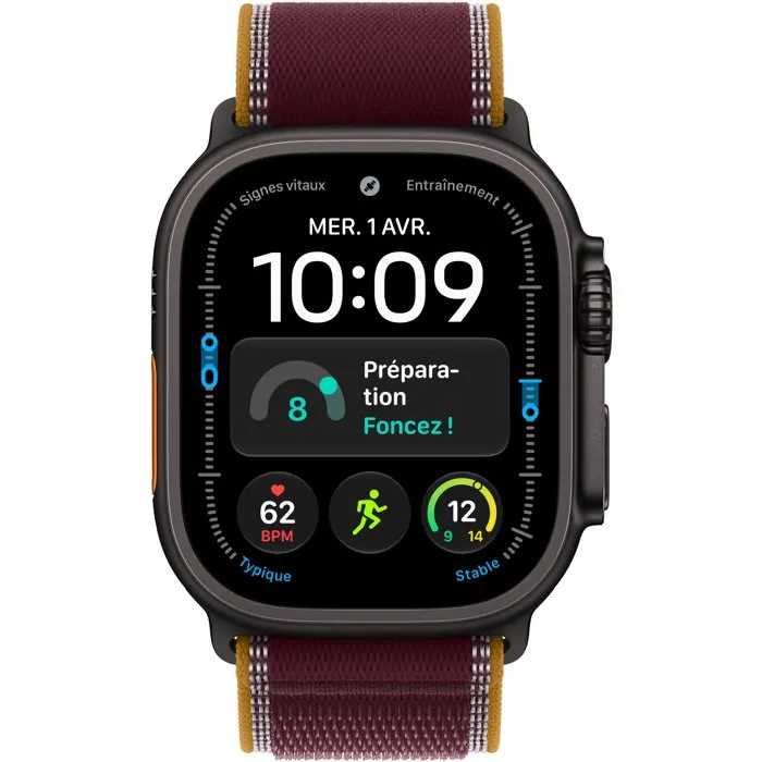 Apple Watch Ultra 4 GPS + Cellular - 49mm - Black Titanium - Burgundy Trail Loop - S/M Apple Watch Ultra 4 GPS + Cellular - 49mm - Black Titanium - Burgundy Trail Loop - S/M