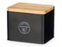 Kinvara Salero avec couvercle en bambou noir 14x11x11 cm (Set de 12)