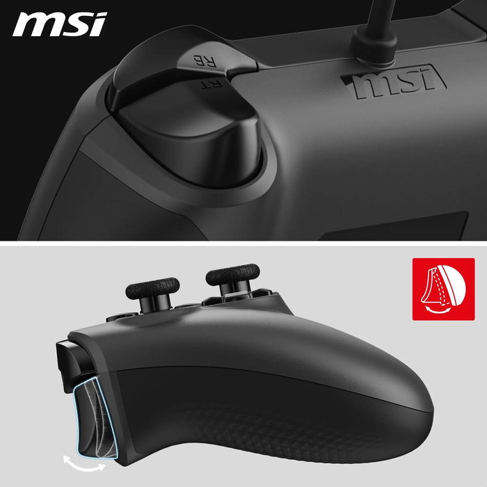 MSI FORCE GC200 Manette de jeu filaire Noir MSI FORCE GC200 Manette de jeu filaire Noir