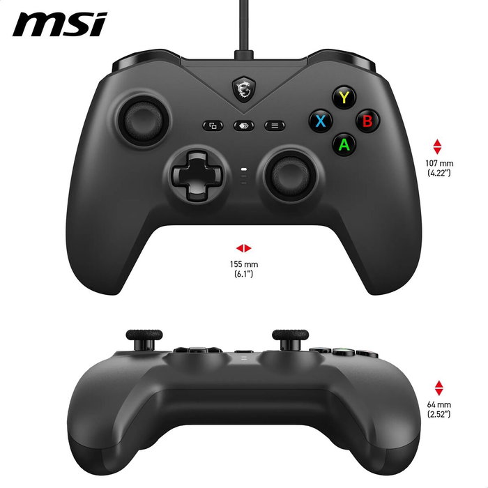 MSI FORCE GC200 Manette de jeu filaire Noir MSI FORCE GC200 Manette de jeu filaire Noir