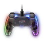 Mars Gaming MGP-C Manette Multiplateforme Neon RGB avec câble USB-A/USB-C, compatible PC, Switch, PS3