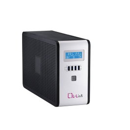 L-Link Sai L 1600 VA 900W Onduleur Line Interactive LCD 4 Prises Schuko 4 USB Réf LL-7716