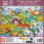 Educa Puzzle Maxi 28 Pièces Dinosaures, Puzzle Enfant au Sol 68 x 48 cm, à Partir de 3 Ans, Réf. 19954