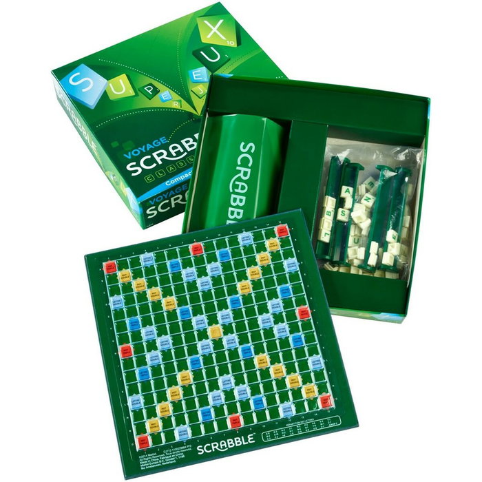 Mattel Games Scrabble Voyage Edition Voyage en format compact