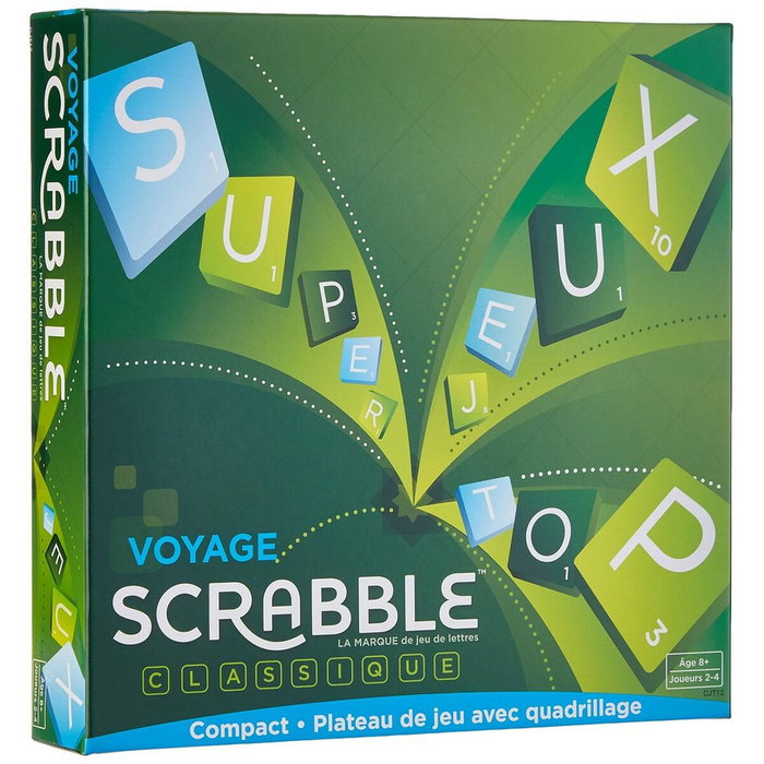 Mattel Games Scrabble Voyage Edition Voyage en format compact