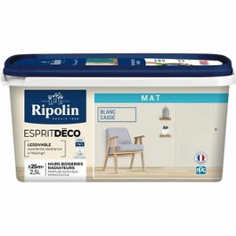 Ripolin Peinture Esprit Déco Multi-Supports Blanc Cassé Mat 2,5L
