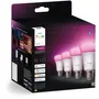Philips Hue - Pack de 4 ampoules LED connectées A60 E27 - Lumière blanche et colorée, 6W (810 lm) - Gradation complète et technologie Chromasync