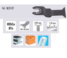 DUVER QC5112 Lame de scie oscillante universelle pour multi-outils 44 x 42 mm