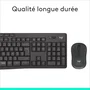 Logitech MK295 - Ensemble Clavier et Souris sans fil silencieux AZERTY noir - 2.4 GHz, pavé numérique, souris 1000 dpi - Compatible Windows, Chrome OS