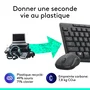 Logitech MK295 - Ensemble Clavier et Souris sans fil silencieux AZERTY noir - 2.4 GHz, pavé numérique, souris 1000 dpi - Compatible Windows, Chrome OS