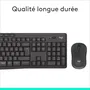Logitech MK295 - Ensemble Clavier et Souris sans fil silencieux AZERTY noir - 2.4 GHz, pavé numérique, souris 1000 dpi - Compatible Windows, Chrome OS