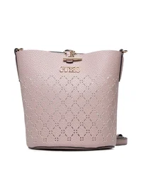 Guess Amara Sac Bucket en Cuir Synthétique et Textile Rose Poudré HWXG8493010