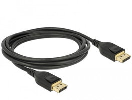 Delock - Câble DisplayPort 1.4 (28 AWG, 32.4 Gb/s) - Support 8K, HDCP 2.2, Audio haute qualité - Longueur 5 mètres